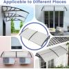 imageGoplus Awnings for Doors 80quot x 40quot Window Awning with Rain Snow Sunlight UV Protection UPF 50 Hollow Sheet Outdoor Overhead Awning Canopy Exterior Polycarbonate Awnings for Patio Porch DeckClear with Gray Bracket