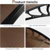 imageGoplus Awnings for Doors 80quot x 40quot Window Awning with Rain Snow Sunlight UV Protection UPF 50Hollow Sheet Outdoor Overhead Awning Canopy Exterior Polycarbonate Awnings for Patio Porch DeckBrown