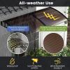 imageGoplus Awnings for Doors 80quot x 40quot Window Awning with Rain Snow Sunlight UV Protection UPF 50Hollow Sheet Outdoor Overhead Awning Canopy Exterior Polycarbonate Awnings for Patio Porch DeckBrown