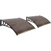 imageGoplus Awnings for Doors 80quot x 40quot Window Awning with Rain Snow Sunlight UV Protection UPF 50Hollow Sheet Outdoor Overhead Awning Canopy Exterior Polycarbonate Awnings for Patio Porch DeckCoffee