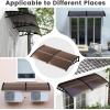 imageGoplus Awnings for Doors 80quot x 40quot Window Awning with Rain Snow Sunlight UV Protection UPF 50Hollow Sheet Outdoor Overhead Awning Canopy Exterior Polycarbonate Awnings for Patio Porch DeckBrown