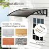 imageGoplus Awnings for Doors 80quot x 40quot Window Awning with Rain Snow Sunlight UV Protection UPF 50Hollow Sheet Outdoor Overhead Awning Canopy Exterior Polycarbonate Awnings for Patio Porch DeckCoffee