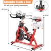 imageGoplus Exercise Bike Stationary Bike w 30 lbs Steel Flywheel LCD Monitor Quiet Belt Driven System Adjustable Seat ampamp Handlebar Indoor Cycling Bike for Home ampamp Gym Use