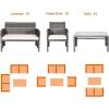 imageGoplus Rattan Patio Furniture Set 4 Pieces Outdoor Wicker Conversation Sofa and Table Set with Soft Cushions ampamp Tempered Glass Coffee Table for Balcony Garden Backyard TurquoiseBeigemixed Color Wicker