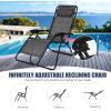 imageGoplus Zero Gravity Chair Set 3 Pieces Outdoor Lounge Chair Recliners wSide Table Headrest and Cup Holders Adjustable Folding Recliners and Table for Patio Yard Pool Beach BeigeGrey