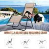 imageGoplus Zero Gravity Chair Set 3 Pieces Outdoor Lounge Chair Recliners wSide Table Headrest and Cup Holders Adjustable Folding Recliners and Table for Patio Yard Pool Beach BeigeBeige