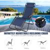 imageGoplus Zero Gravity Chair Set 3 Pieces Outdoor Lounge Chair Recliners wSide Table Headrest and Cup Holders Adjustable Folding Recliners and Table for Patio Yard Pool Beach BeigeNavy