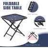 imageGoplus Zero Gravity Chair Set 3 Pieces Outdoor Lounge Chair Recliners wSide Table Headrest and Cup Holders Adjustable Folding Recliners and Table for Patio Yard Pool Beach BeigeNavy