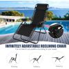 imageGoplus Zero Gravity Chair Set 3 Pieces Outdoor Lounge Chair Recliners wSide Table Headrest and Cup Holders Adjustable Folding Recliners and Table for Patio Yard Pool Beach BeigeBlack