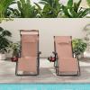imageGoplus Zero Gravity Chairs XLarge Folding Lounge Lawn Chair wCanopy Shade ampamp Cup Holder Adjustable Folding Patio Recliner for Pool Porch Deck Oversize WineCoffee Zero Gravity Chair