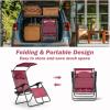 imageGoplus Zero Gravity Chairs XLarge Folding Lounge Lawn Chair wCanopy Shade ampamp Cup Holder Adjustable Folding Patio Recliner for Pool Porch Deck Oversize WineWine Zero Gravity Chair