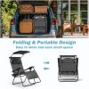 imageGoplus Zero Gravity Chairs XLarge Folding Lounge Lawn Chair wCanopy Shade ampamp Cup Holder Adjustable Folding Patio Recliner for Pool Porch Deck Oversize WineBlack Zero Gravity Chair