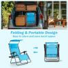 imageGoplus Zero Gravity Chairs XLarge Folding Lounge Lawn Chair wCanopy Shade ampamp Cup Holder Adjustable Folding Patio Recliner for Pool Porch Deck Oversize WineBlue Zero Gravity Chair