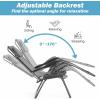 imageGoplus Zero Gravity Chairs XLarge Folding Lounge Lawn Chair wCanopy Shade ampamp Cup Holder Adjustable Folding Patio Recliner for Pool Porch Deck Oversize WineGrey Zero Gravity Chair