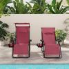 imageGoplus Zero Gravity Chairs XLarge Folding Lounge Lawn Chair wCanopy Shade ampamp Cup Holder Adjustable Folding Patio Recliner for Pool Porch Deck Oversize WineWine Zero Gravity Chair