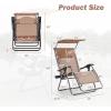 imageGoplus Zero Gravity Chairs XLarge Folding Lounge Lawn Chair wCanopy Shade ampamp Cup Holder Adjustable Folding Patio Recliner for Pool Porch Deck Oversize WineCoffee Zero Gravity Chair