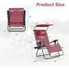 imageGoplus Zero Gravity Chairs XLarge Folding Lounge Lawn Chair wCanopy Shade ampamp Cup Holder Adjustable Folding Patio Recliner for Pool Porch Deck Oversize WineWine Zero Gravity Chair