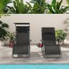 imageGoplus Zero Gravity Chairs XLarge Folding Lounge Lawn Chair wCanopy Shade ampamp Cup Holder Adjustable Folding Patio Recliner for Pool Porch Deck Oversize WineBlack Zero Gravity Chair