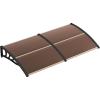 imageGoplus Awnings for Doors 80quot x 40quot Window Awning with Rain Snow Sunlight UV Protection UPF 50Hollow Sheet Outdoor Overhead Awning Canopy Exterior Polycarbonate Awnings for Patio Porch DeckBrown