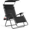imageGoplus Zero Gravity Chairs XLarge Folding Lounge Lawn Chair wCanopy Shade ampamp Cup Holder Adjustable Folding Patio Recliner for Pool Porch Deck Oversize WineBlack Zero Gravity Chair
