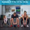 imageGoplus 3 Pieces Kettlebell Set 5 10 15 lbs HDPE Coated Concrete Fitness Kettle Bells wEasy Grip Wide Handle Home Gym Exercise Weights HIIT Workout Weightlifting Strength Training Conditioning