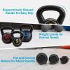imageGoplus 3 Pieces Kettlebell Set 5 10 15 lbs HDPE Coated Concrete Fitness Kettle Bells wEasy Grip Wide Handle Home Gym Exercise Weights HIIT Workout Weightlifting Strength Training Conditioning