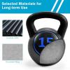 imageGoplus 3 Pieces Kettlebell Set 5 10 15 lbs HDPE Coated Concrete Fitness Kettle Bells wEasy Grip Wide Handle Home Gym Exercise Weights HIIT Workout Weightlifting Strength Training Conditioning