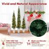 imageGoplus 3 4 5 PreLit Artificial Christmas Tree Set of 3 Slim Pencil Potted Xmas Tree with 423 Branch Tips 230 Warm White LED Lights 8 Modes Battery Operated Metal Bucket Office Home Decor