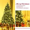 imageGoplus 6 FT Blue PreLit Christmas Tree Artificial Hinged Xmas Full Tree with 280 Warm White LED Lights 758 Lush Branch Tips Foldable Metal Stand for Seasonal Home Office DecorationGreen