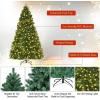 imageGoplus 6 FT Blue PreLit Christmas Tree Artificial Hinged Xmas Full Tree with 280 Warm White LED Lights 758 Lush Branch Tips Foldable Metal Stand for Seasonal Home Office DecorationGreen