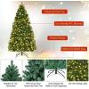 imageGoplus 6 FT Blue PreLit Christmas Tree Artificial Hinged Xmas Full Tree with 280 Warm White LED Lights 758 Lush Branch Tips Foldable Metal Stand for Seasonal Home Office DecorationGreen