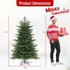 imageGoplus 6ft PreLit Artificial Christmas Tree Hinged Holiday Xmas Full Tree with 2116 Lush PVC ampamp PE Tips 300 Warm White LED Lights Foldable Metal Stand Seasonal Home Office Party Decoration6 FT