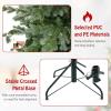 imageGoplus 6ft PreLit Artificial Christmas Tree Hinged Holiday Xmas Full Tree with 2116 Lush PVC ampamp PE Tips 300 Warm White LED Lights Foldable Metal Stand Seasonal Home Office Party Decoration7 FT