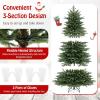 imageGoplus 6ft PreLit Artificial Christmas Tree Hinged Holiday Xmas Full Tree with 2116 Lush PVC ampamp PE Tips 300 Warm White LED Lights Foldable Metal Stand Seasonal Home Office Party Decoration7 FT