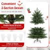 imageGoplus 6ft PreLit Artificial Christmas Tree Hinged Holiday Xmas Full Tree with 2116 Lush PVC ampamp PE Tips 300 Warm White LED Lights Foldable Metal Stand Seasonal Home Office Party Decoration5 FT