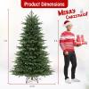 imageGoplus 6ft PreLit Artificial Christmas Tree Hinged Holiday Xmas Full Tree with 2116 Lush PVC ampamp PE Tips 300 Warm White LED Lights Foldable Metal Stand Seasonal Home Office Party Decoration7 FT
