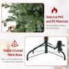 imageGoplus 6ft PreLit Artificial Christmas Tree Hinged Holiday Xmas Full Tree with 2116 Lush PVC ampamp PE Tips 300 Warm White LED Lights Foldable Metal Stand Seasonal Home Office Party Decoration5 FT