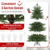 imageGoplus 6ft PreLit Artificial Christmas Tree Hinged Holiday Xmas Full Tree with 2116 Lush PVC ampamp PE Tips 300 Warm White LED Lights Foldable Metal Stand Seasonal Home Office Party Decoration6 FT