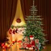 imageGoplus 7 FT PreLit Artificial Christmas Tree Xmas Fir Tree with 1303 PE ampamp PVC Branch Tips 500 Warm White LED Lights Metal Stand Hinged Full Tree Home Office Party Holiday Decoration