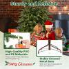 imageGoplus 7 FT PreLit Artificial Christmas Tree Xmas Fir Tree with 1303 PE ampamp PVC Branch Tips 500 Warm White LED Lights Metal Stand Hinged Full Tree Home Office Party Holiday Decoration