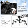 imageGoplus 7 FT PreLit Black Christmas Tree Artificial Halloween Tree with Bendable Top Section 1050 Branch Tips 340 Warm White LED Lights Metal Stand Hinged Xmas Tree for Office Home Decoration7FT