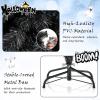 imageGoplus 7 FT PreLit Black Christmas Tree Artificial Halloween Tree with Bendable Top Section 1050 Branch Tips 340 Warm White LED Lights Metal Stand Hinged Xmas Tree for Office Home Decoration6ft