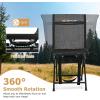 imageGoplus Hunting Chair 360 Swivel Folding Hunting Blind Chair with Carrying Strap 330LBS Capacity Portable Deer Hunting Stool Silent Ground Dove Hunting Chai No AssemblyBlack