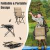 imageGoplus Hunting Chair 360 Swivel Folding Hunting Blind Chair with Carrying Strap 330LBS Capacity Portable Deer Hunting Stool Silent Ground Dove Hunting Chai No AssemblyBrown