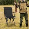 imageGoplus Hunting Chair 360 Swivel Folding Hunting Blind Chair with Carrying Strap 330LBS Capacity Portable Deer Hunting Stool Silent Ground Dove Hunting Chai No AssemblyBlack