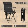 imageGoplus Hunting Chair 360 Swivel Folding Hunting Blind Chair with Carrying Strap 330LBS Capacity Portable Deer Hunting Stool Silent Ground Dove Hunting Chai No AssemblyBlack