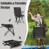 imageGoplus Hunting Chair 360 Swivel Folding Hunting Blind Chair with Carrying Strap 330LBS Capacity Portable Deer Hunting Stool Silent Ground Dove Hunting Chai No AssemblyBlack