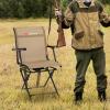 imageGoplus Hunting Chair 360 Swivel Folding Hunting Blind Chair with Carrying Strap 330LBS Capacity Portable Deer Hunting Stool Silent Ground Dove Hunting Chai No AssemblyBrown