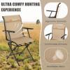 imageGoplus Hunting Chair 360 Swivel Folding Hunting Blind Chair with Carrying Strap 330LBS Capacity Portable Deer Hunting Stool Silent Ground Dove Hunting Chai No AssemblyBrown