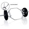 imageGoplus Olympic Hex Bar with TwoHandle Options for Squats Deadlifts Shrugs and Power Pulls 56quot Long Chrome Finish Hex Weight Lifting Bar 800lbs Weight Capacity Very Heavy at About 53 lbs